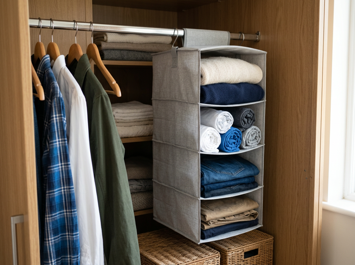 Hängeaufbewahrung im Schrank