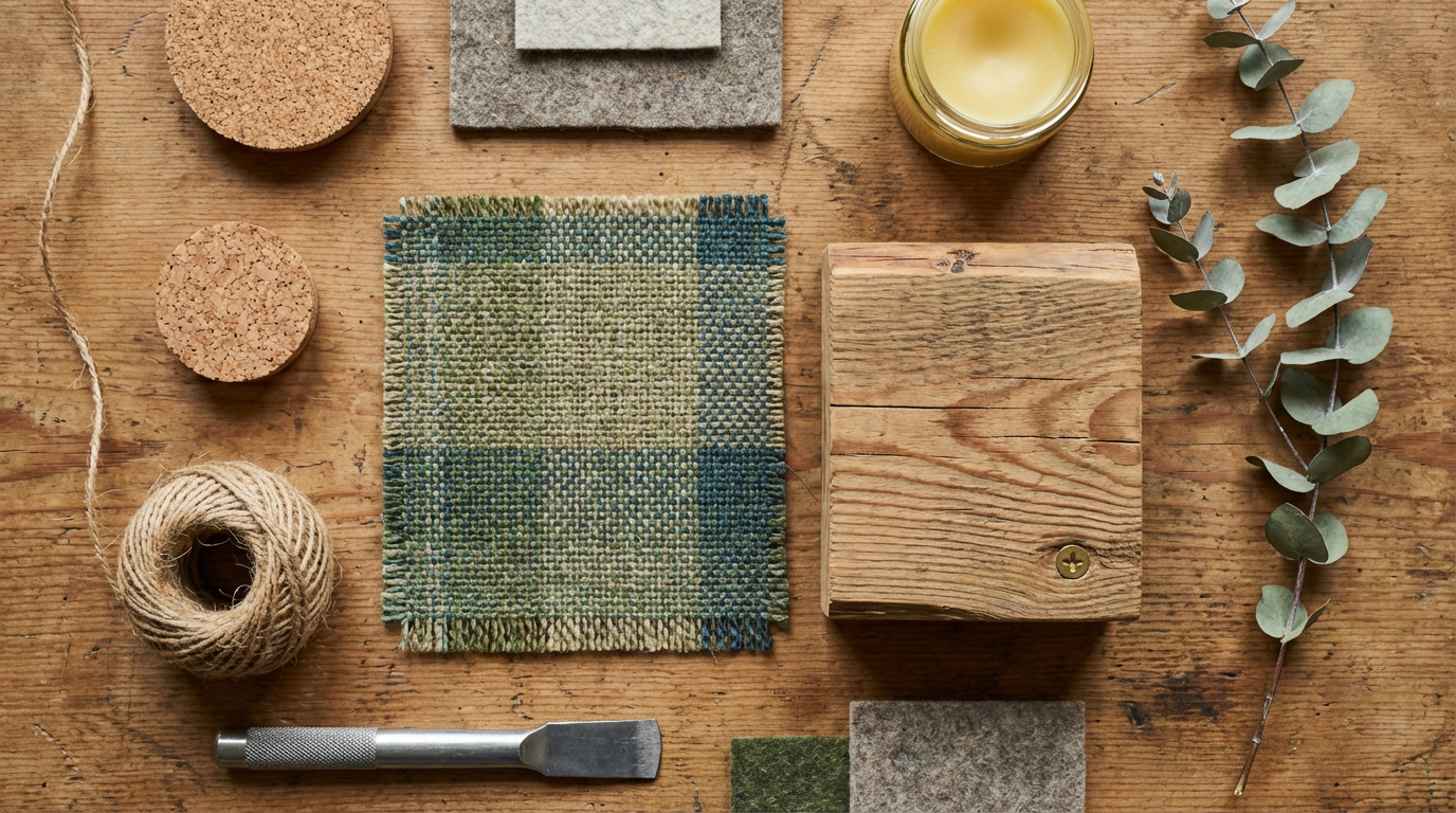 Nachhaltige Möbel kaufen aus Massivholz in einem hellen Wohnzimmer