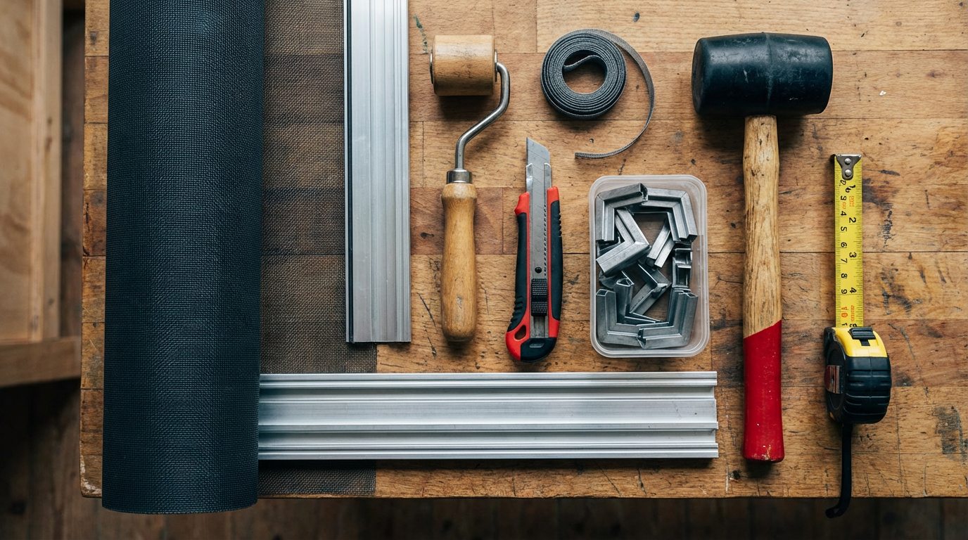 Ein hochwertiger Insektenschutz am Fenster mit anthrazitfarbenem Gewebe für optimale Durchsicht