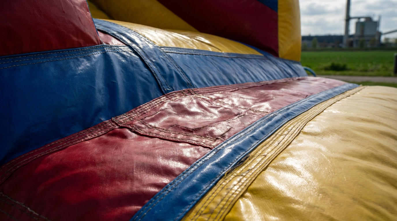 Bunte Hüpfburg mieten Dortmund für ein Kinderfest im Garten