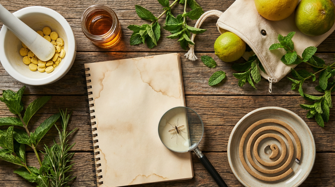 Nahaufnahme einer Stechmücke auf menschlicher Haut zur Illustration der Problematik von vitamin-b-gegen-stechmuecken