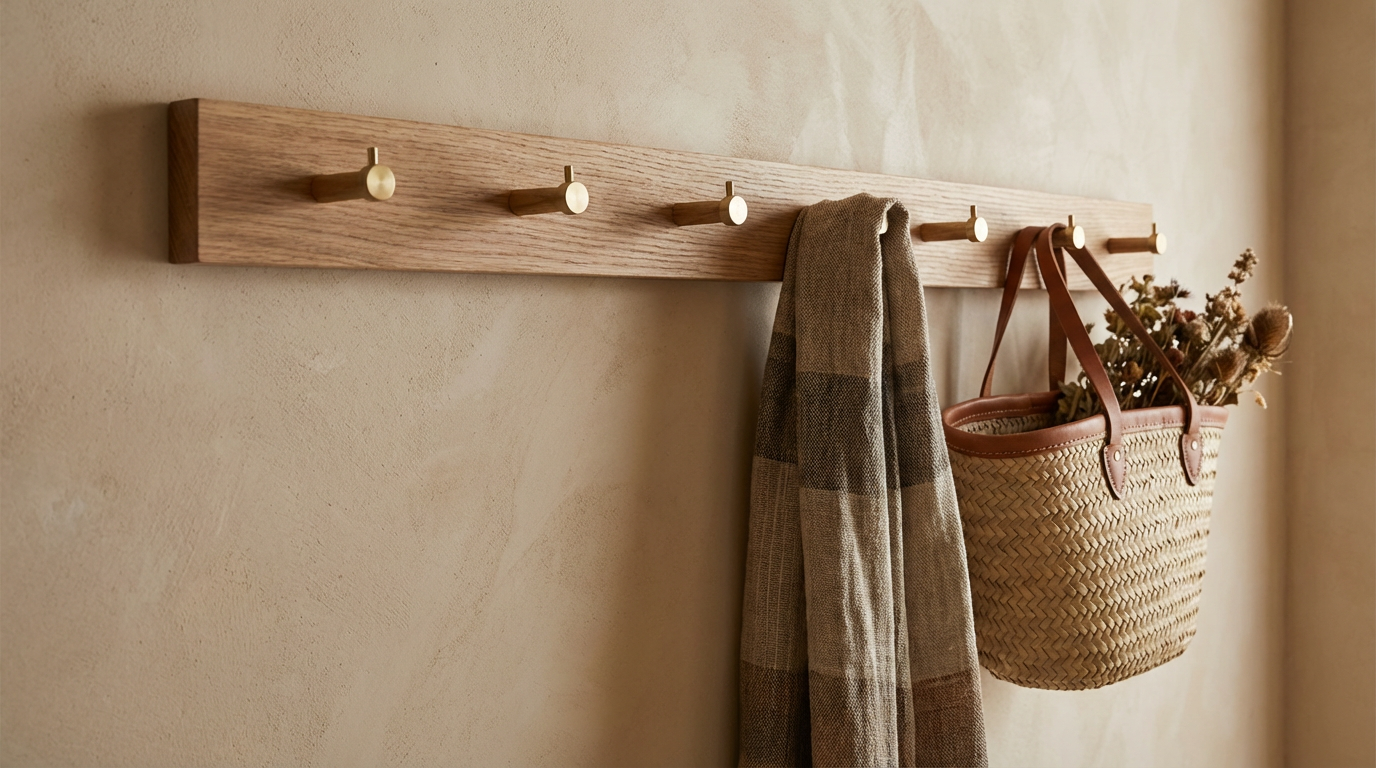 Moderner kleiner Flur mit hellen Wänden und schmalen Möbeln als Einrichtungsideen