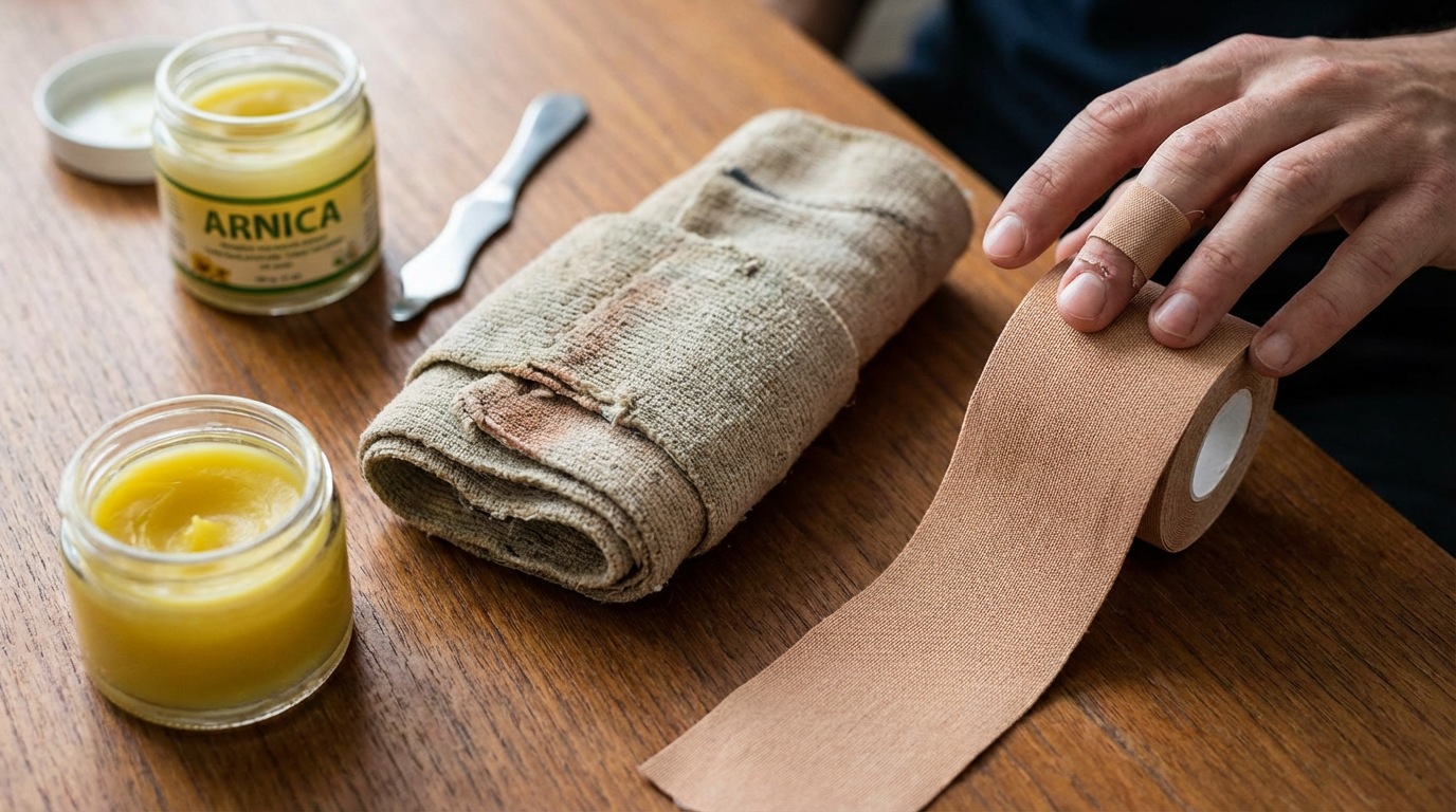 Physiotherapeutische Sportverletzungen Behandlung am Kniegelenk eines Athleten