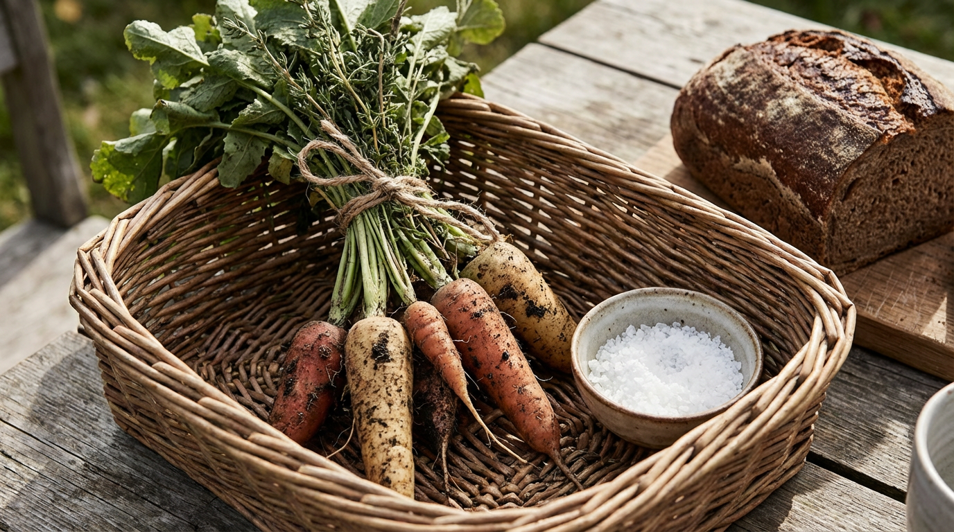 Frisches Gemüse vom regionalen Bauernmarkt zeigt die Vorteile lokaler Lebensmittel