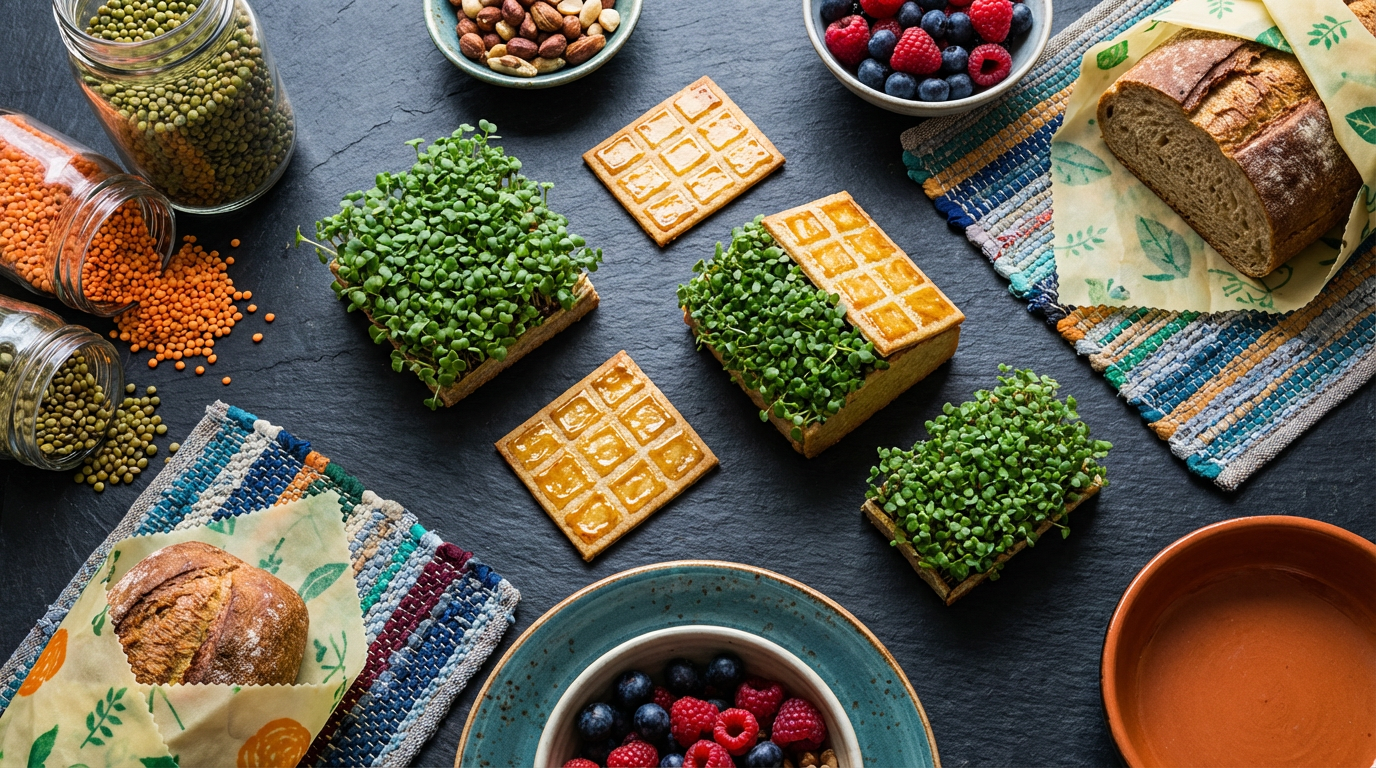 Moderne nachhaltige Gebäudetechnik mit Wärmepumpe und Smart Home Steuerung