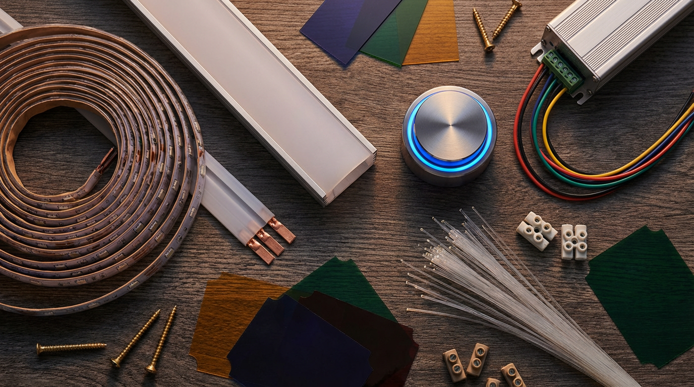 Sanfte indirekte Beleuchtung an einer Wohnzimmerwand für eine gemütliche Raumstimmung