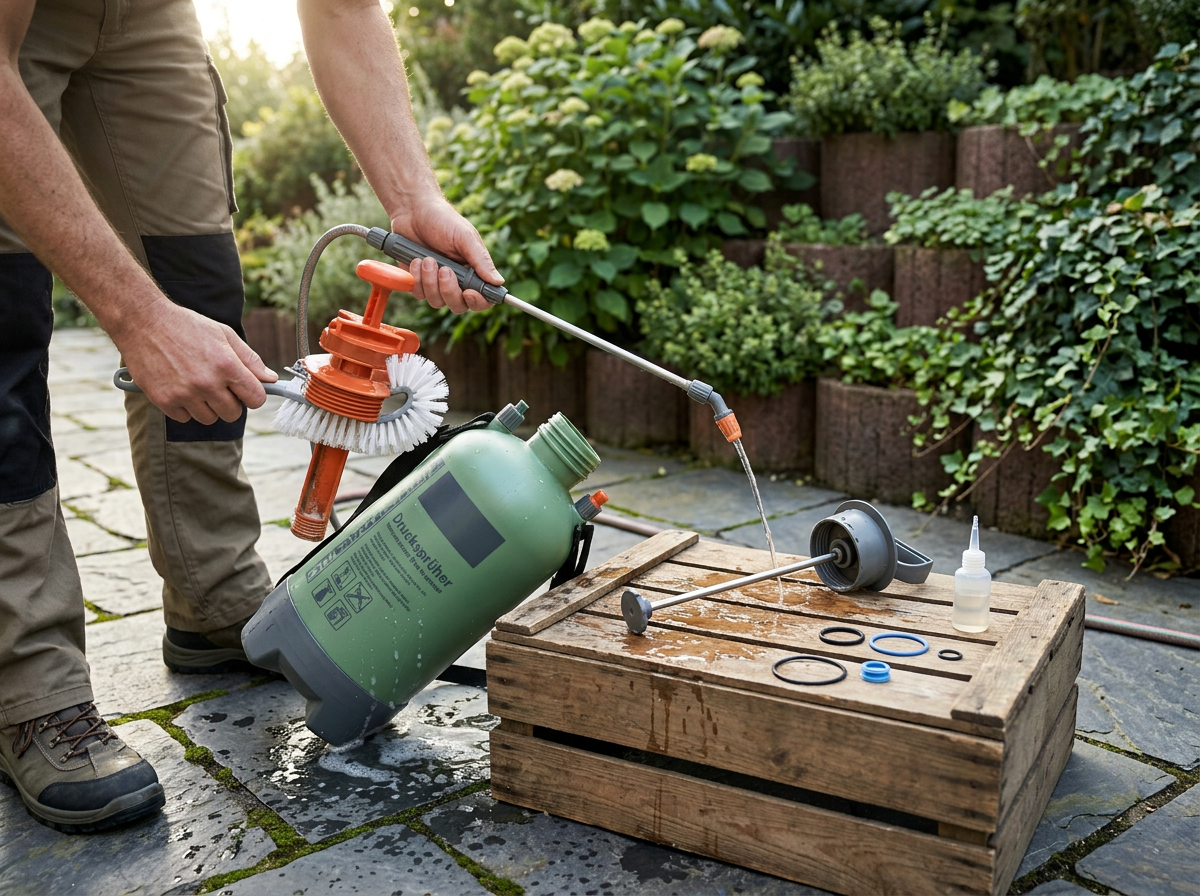 drucksprüher reinigen und pflegen – thematisch passendes Beitragsbild
