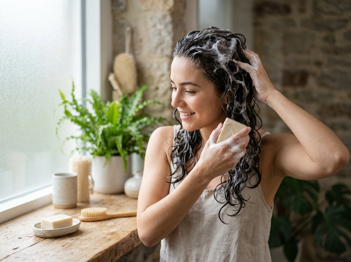 festes shampoo anwendung – thematisch passendes Beitragsbild