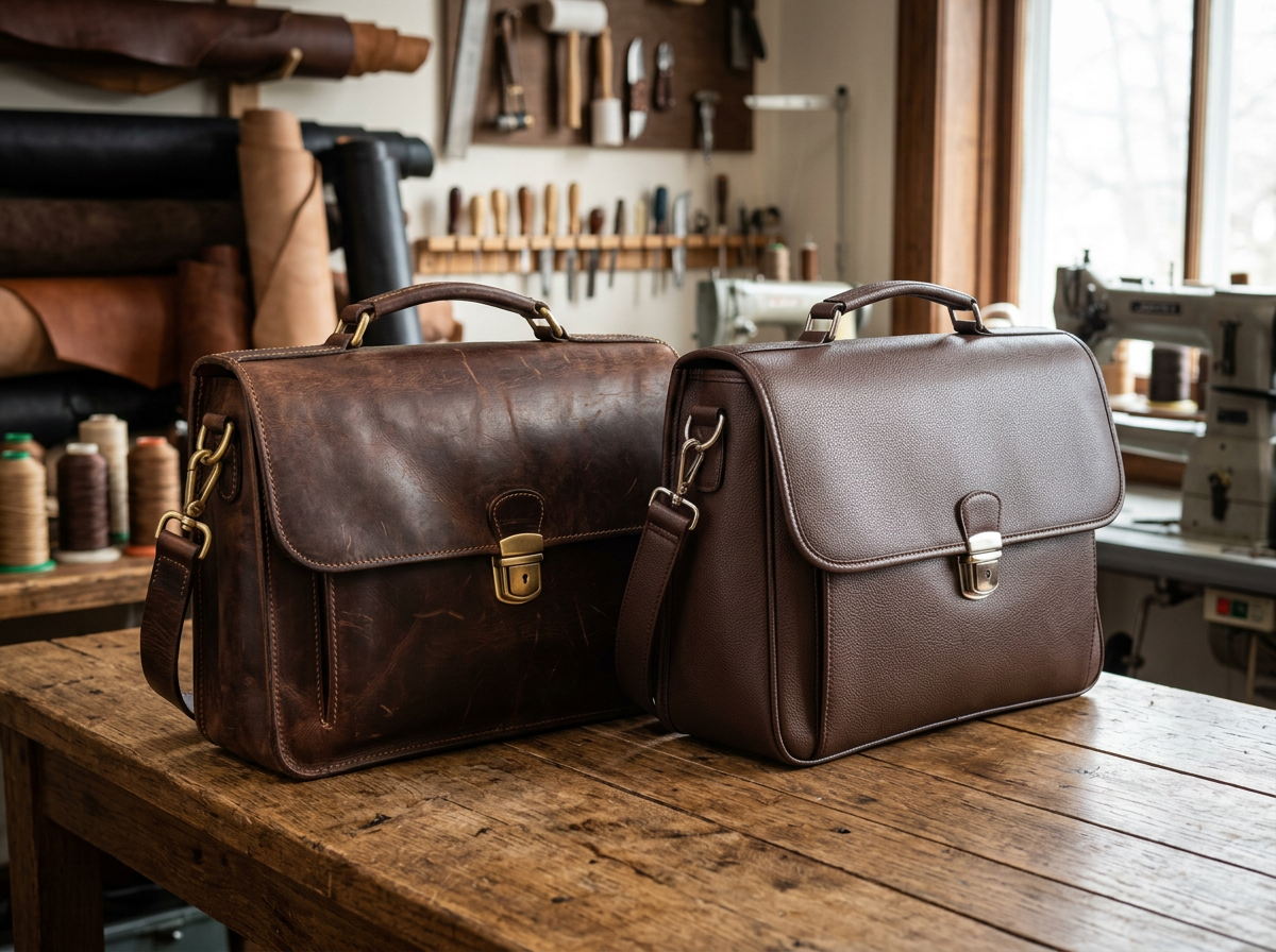 unterschied echtleder kunstleder taschen – thematisch passendes Beitragsbild