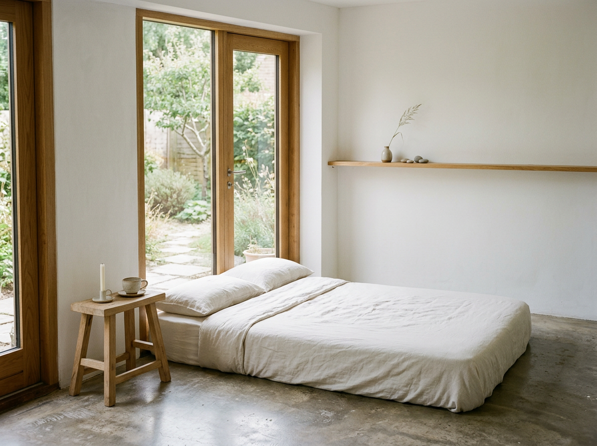 extrem minimalistisch wohnen – thematisch passendes Beitragsbild